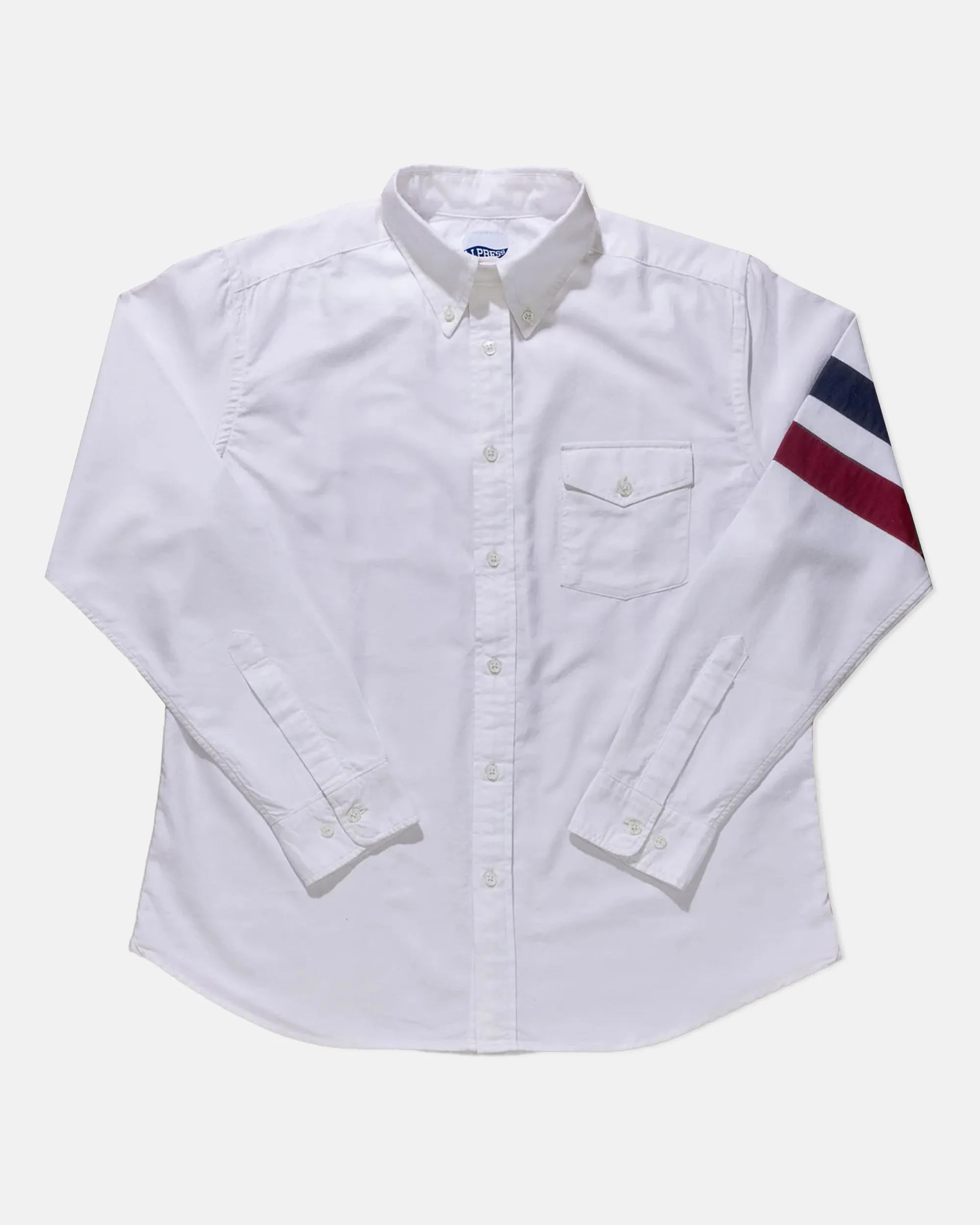 WHITE SLEEVE STRIPE OXFORD SHIRT