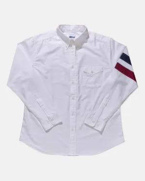 WHITE SLEEVE STRIPE OXFORD SHIRT