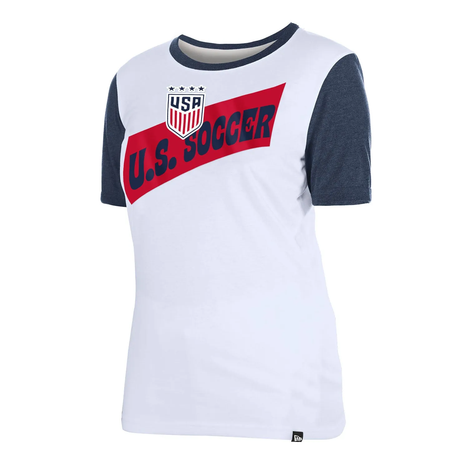 Women's New Era USWNT Sash Short Sleeve White Tee