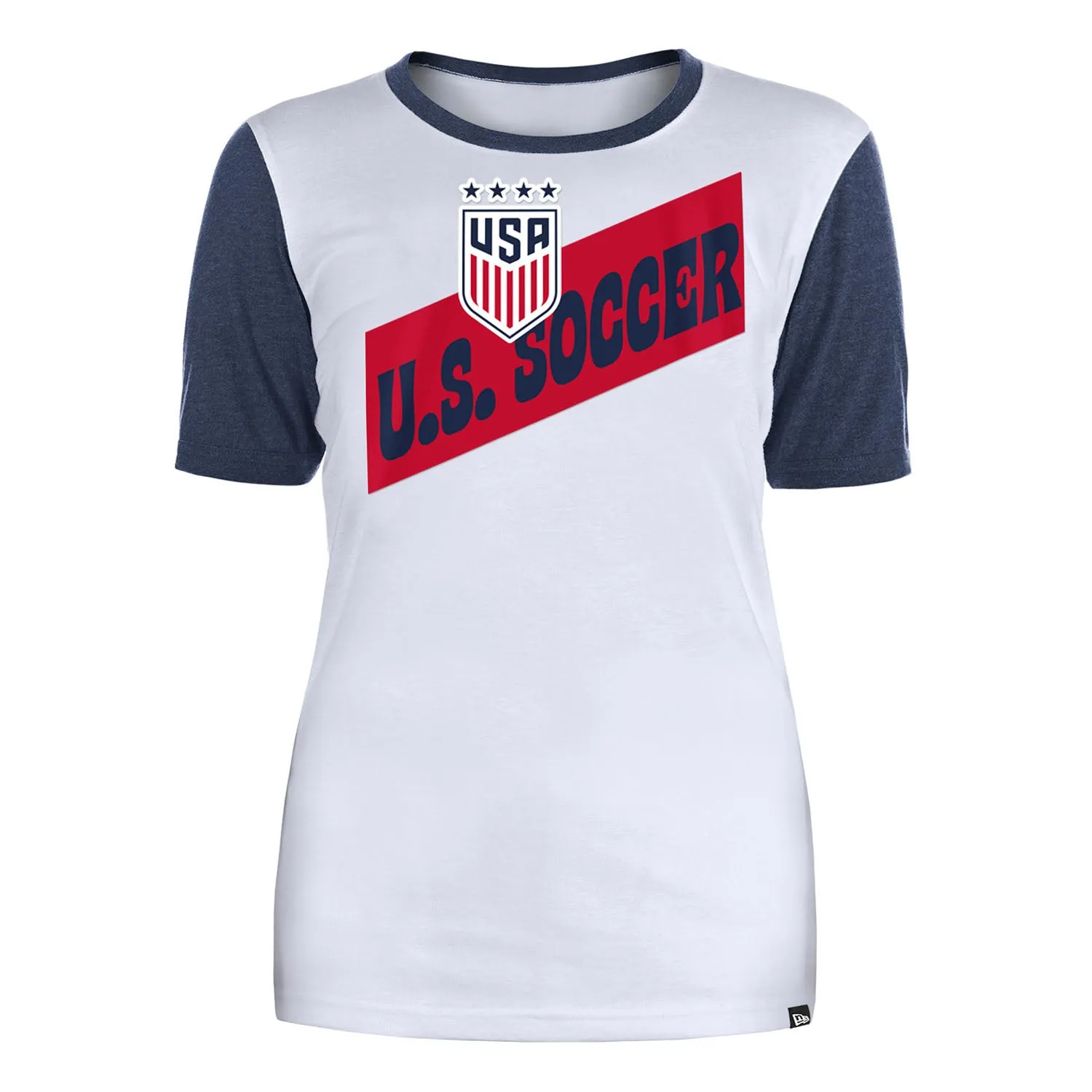 Women's New Era USWNT Sash Short Sleeve White Tee