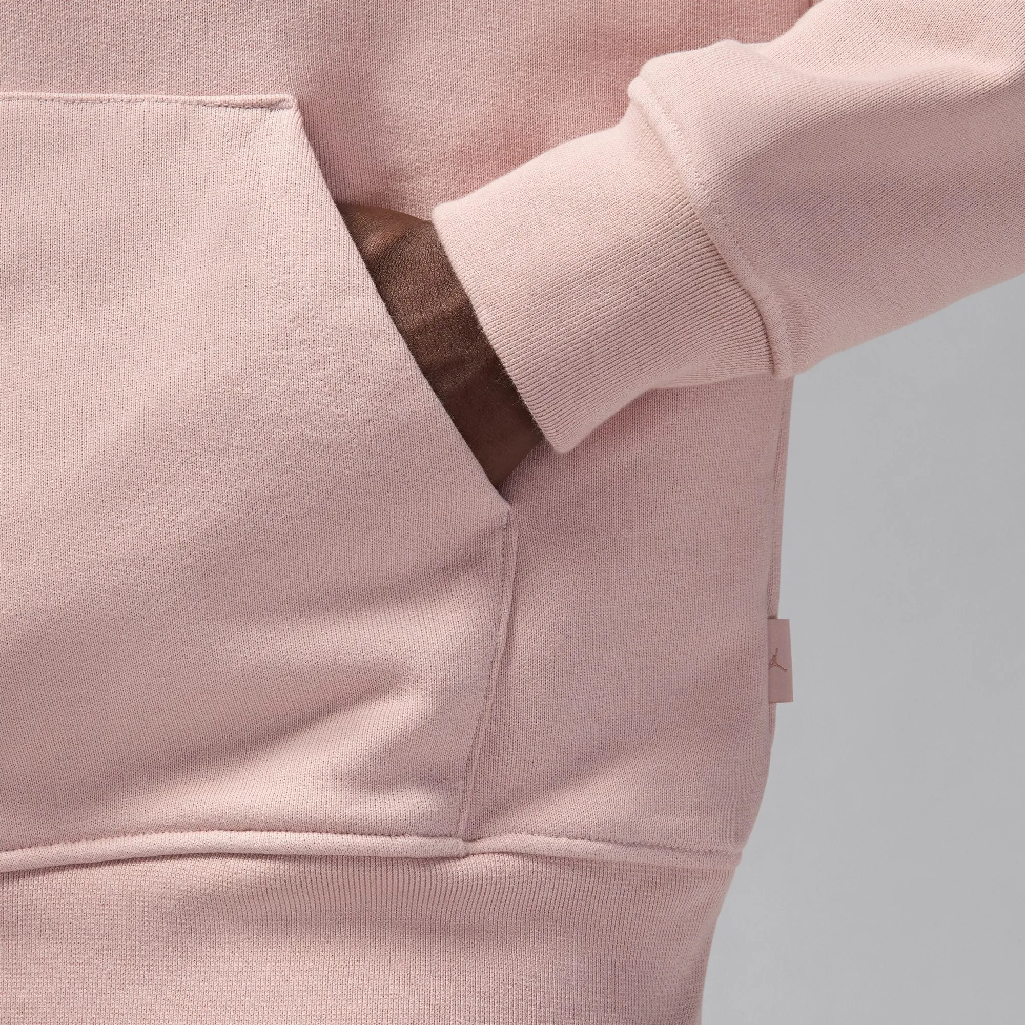 WORDMARK FLEECE PULLOVER HOODIE PINK OXFORD