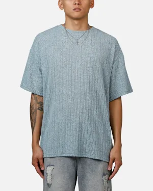 XXIII Rib Knit T-Shirt Blue Marle