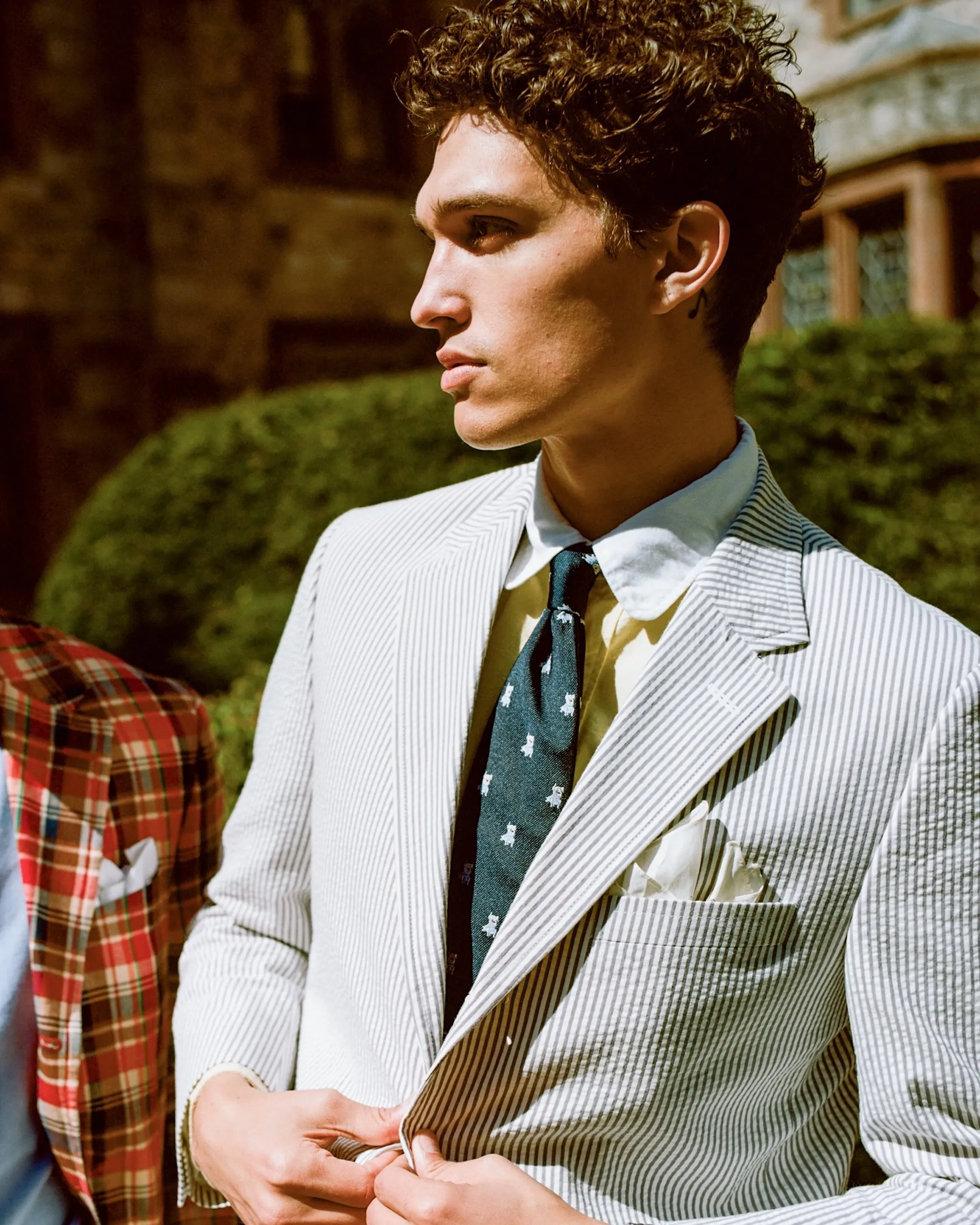 YELLOW CLUB COLLAR OXFORD SHIRT - TRIM FIT