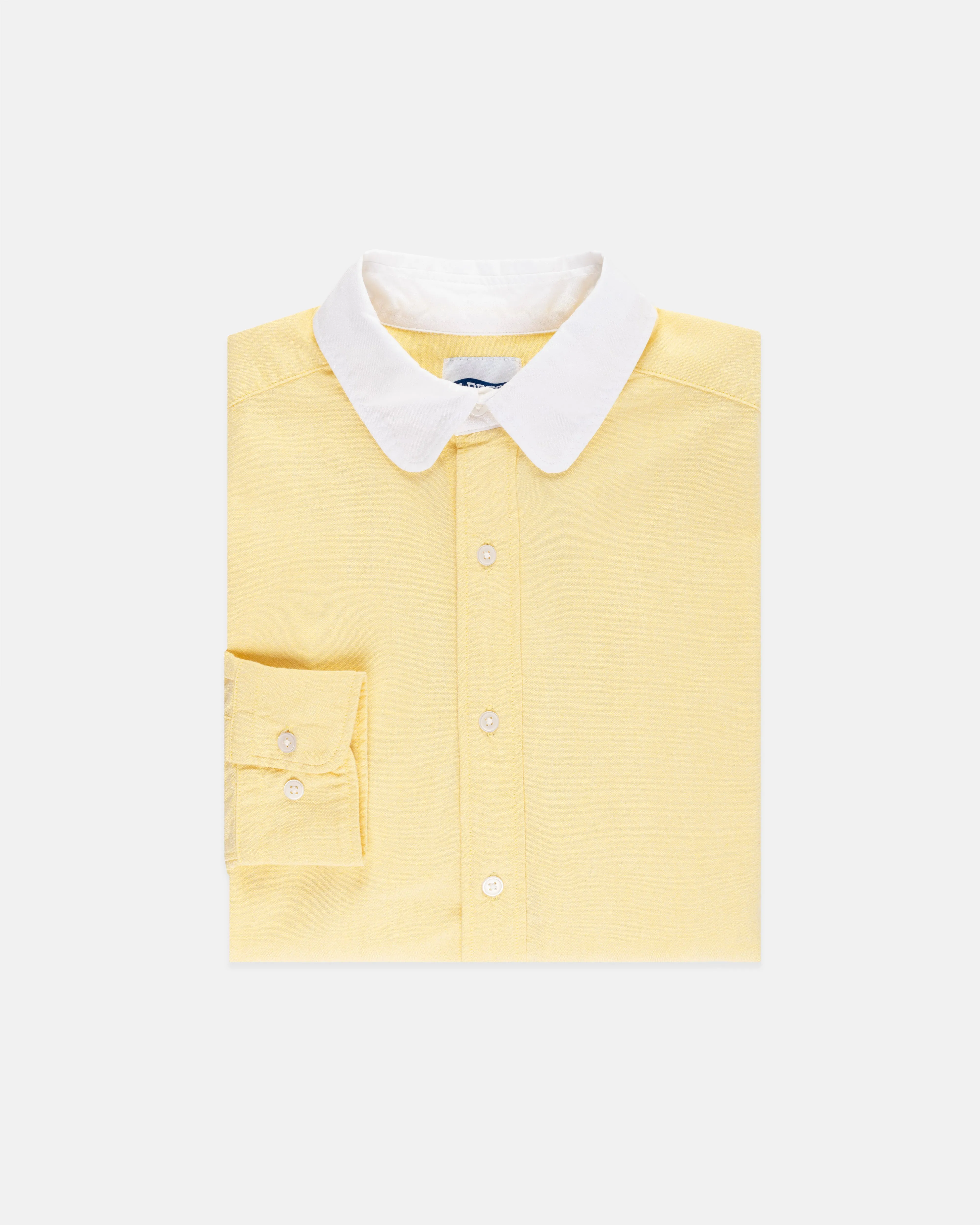 YELLOW CLUB COLLAR OXFORD SHIRT - TRIM FIT