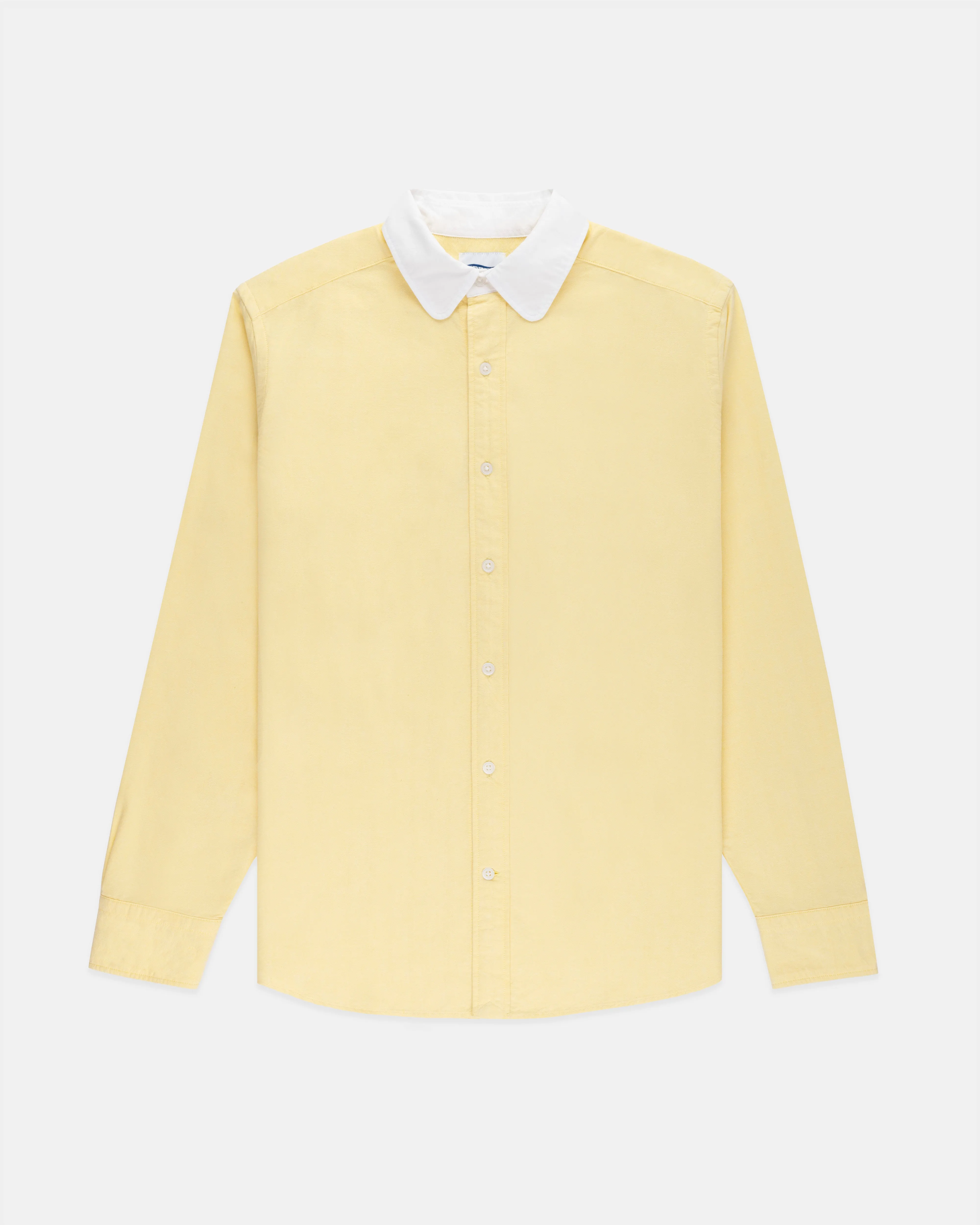 YELLOW CLUB COLLAR OXFORD SHIRT - TRIM FIT